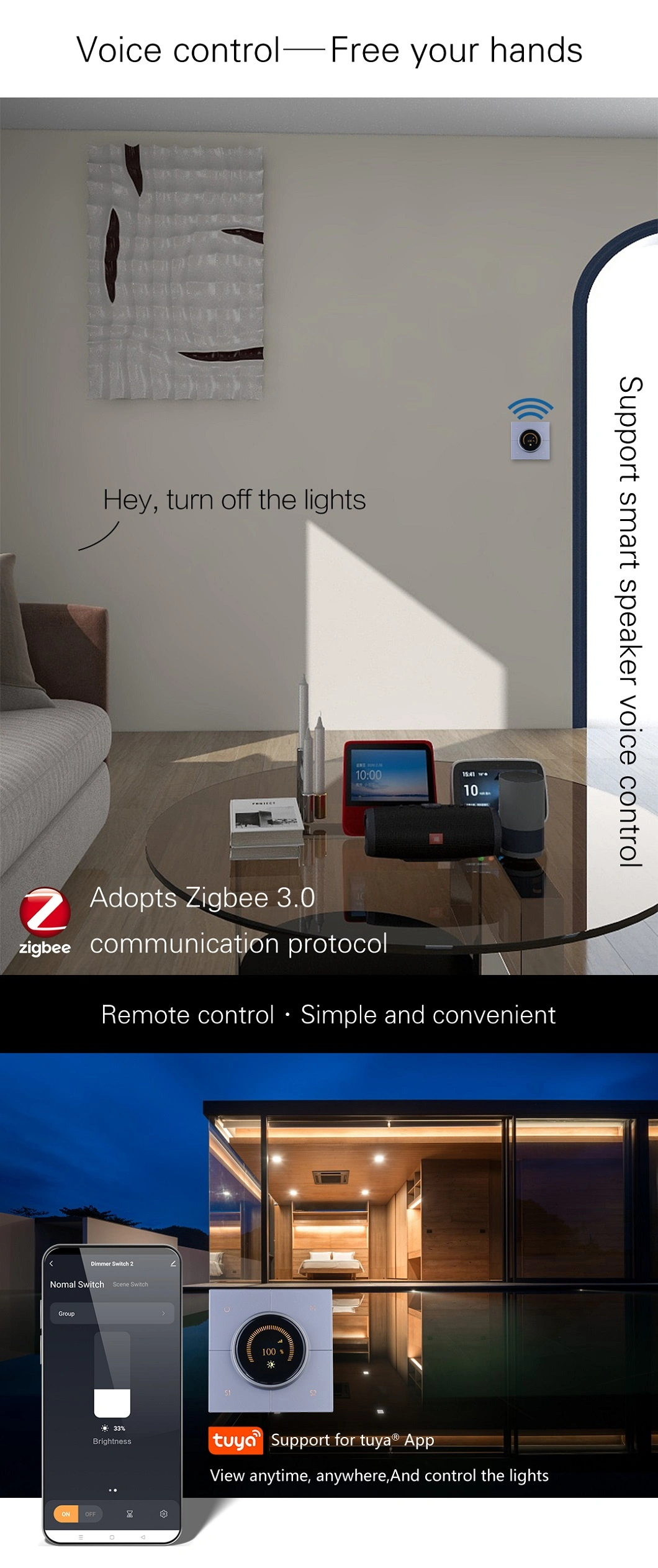 Artdna Zigbee Smart Dimmer Touch Knob Switch