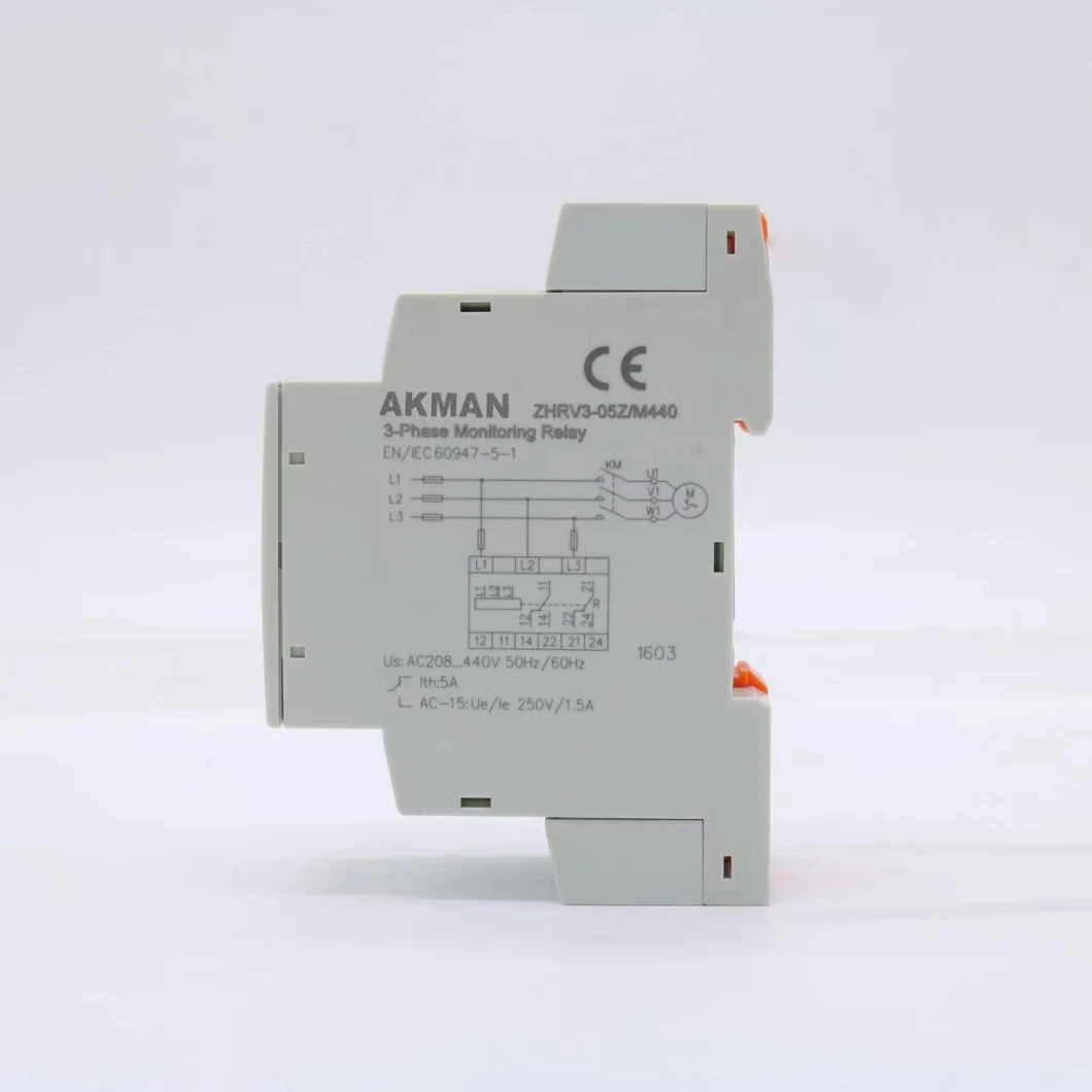 Electromechnical Phase Failure Relay 3 Phase Voltage Monitoring Relay Voltage Control Relay