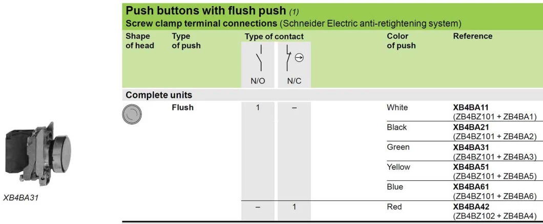 Xb4bd21 Xb4bd41 Xb4bd25 Xb4bd33 Xb4bd53 Selector Switch