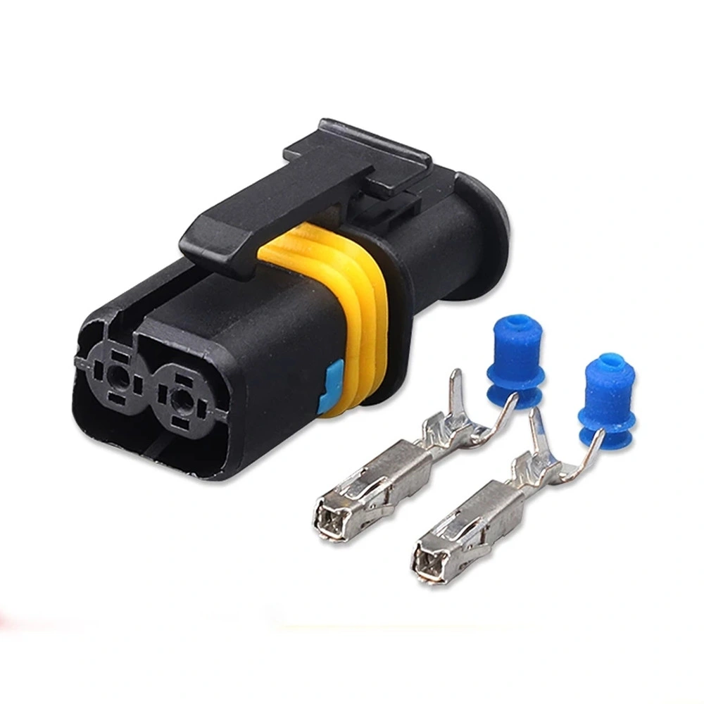 2 Pin Way Waterproof Kostal Connectors Start Relay 1.5mm Black Female Plug for Efi Motor Bosch 18385000002