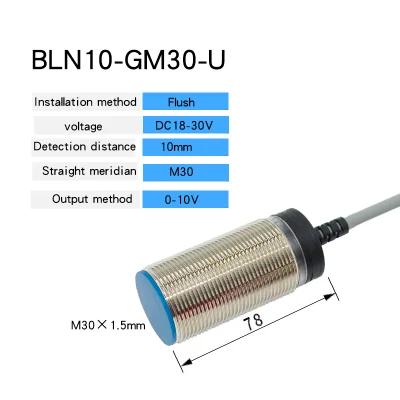 M30 10 mm Distância de Detecção Saída Analógica Sensor Indutivo Interruptor de Proximidade